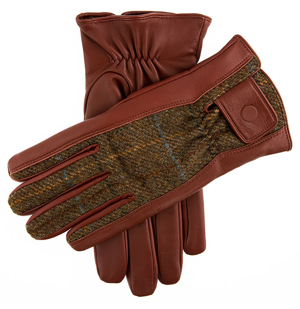 Dents Knowsley Men's Hairsheep Leather Gloves with Moon tweed back